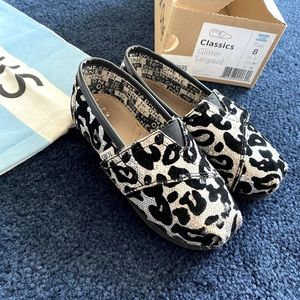 Tom’s Little Girl Glitter Leopard Slides TINY sz8